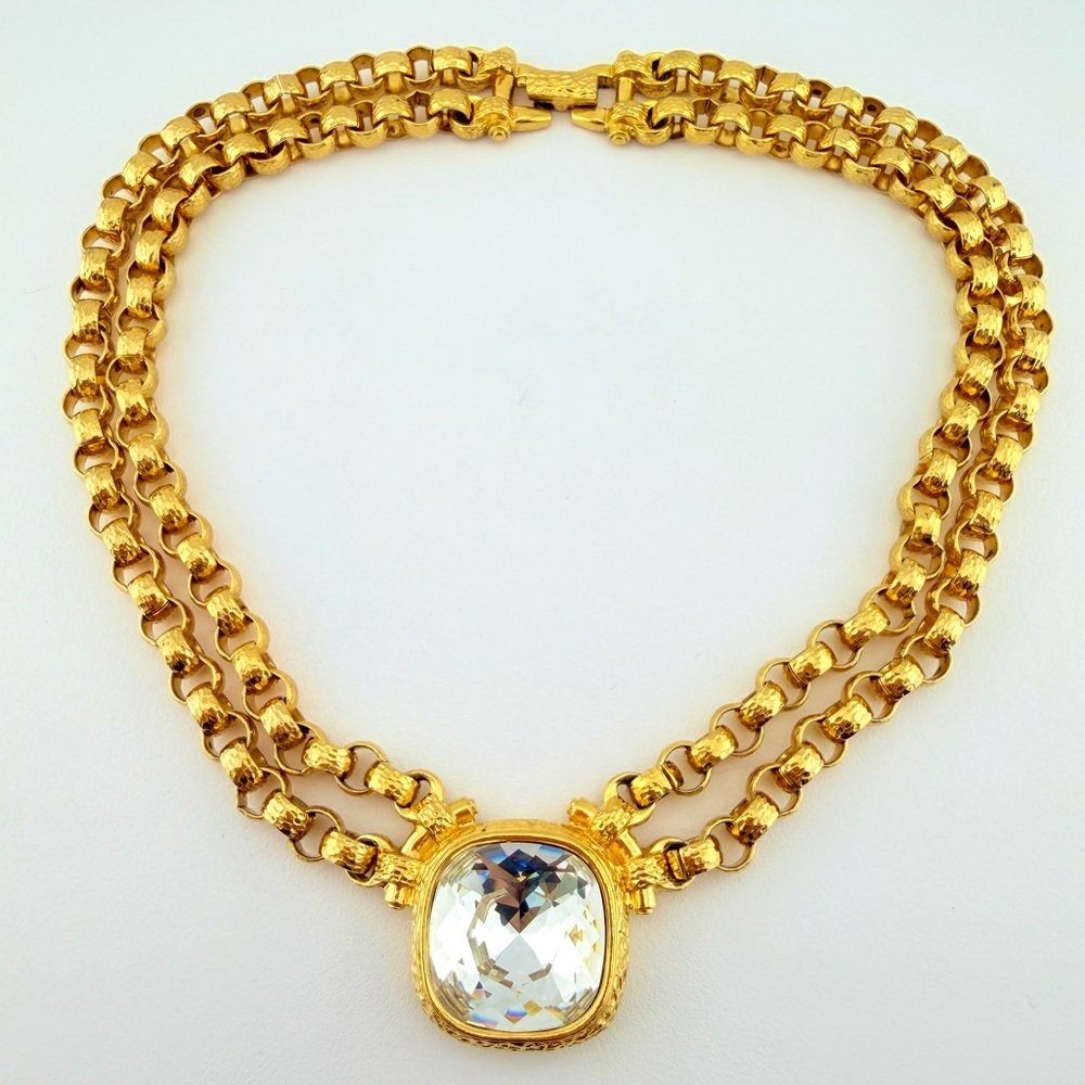 Rare vintage Swarovski chunky link chain necklace